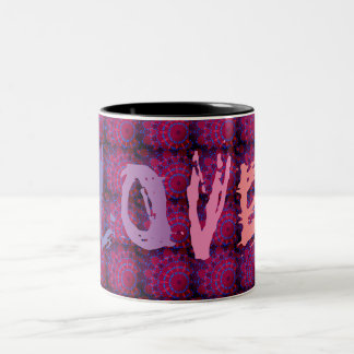 ROSA KÄRLEK BLACK LILA 2 Tone COFFEE MUGG