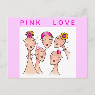 ROSA KÄRLEK Breast Cancer-vykort Vykort