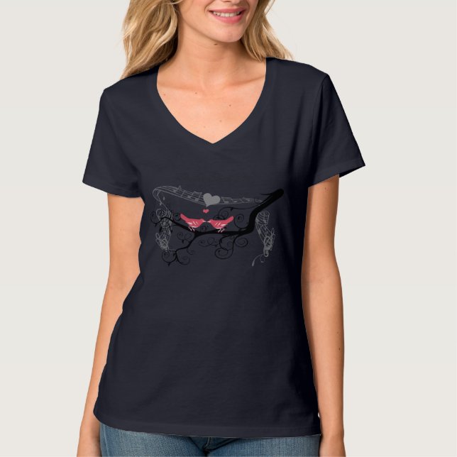 Rosa Kärlek Brids lyckligtvis allt efter att ha Br T-shirt (Framsida)