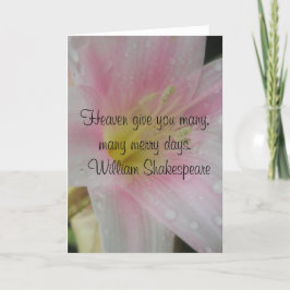 Rosa Kärlek Bröllop Shakespeare Citat Helgkort