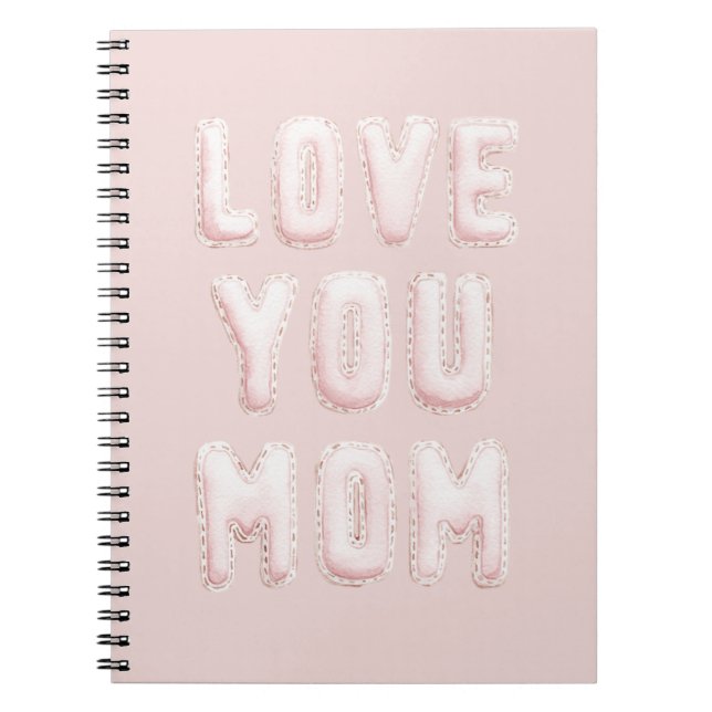 Rosa kärlek du mamma mors dag anteckningsbok (Framsidan)