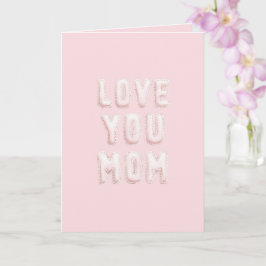 Rosa kärlek du mamma mors dag kort