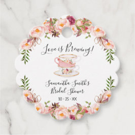 Rosa Kärlek håller på att andas Tea-Möhippan Gåvor Etiketter