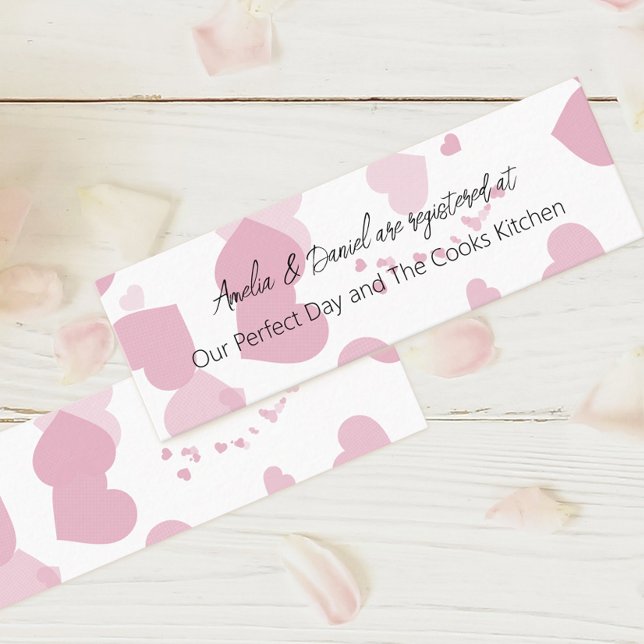 Rosa Kärlek Heart Möhippa Registry Infoga Lojalitetskort (Skapare uppladdad)