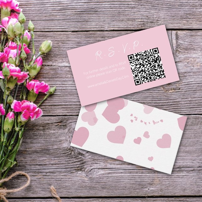 Rosa Kärlek Heart Online OSA Note Card Anteckningskort (Skapare uppladdad)