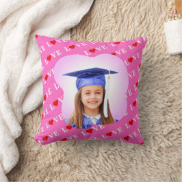 Rosa KÄRLEK Heart Snyggt Kudde