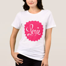 Rosa Kärlek Hjärtan T-Shirt