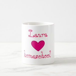 Rosa kärlek homeschool kaffemugg
