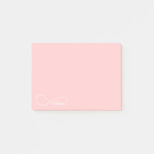 Rosa Kärlek Infinity Postit Notes Post-it Block