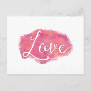 Rosa Kärlek inspirationskvällfärgscitat Vykort