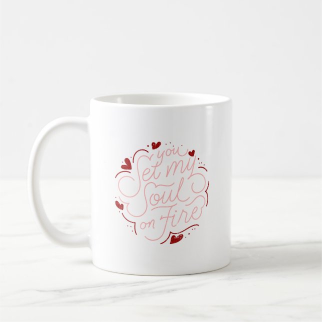 Rosa Kärlek Kaffemugg (Vänster)