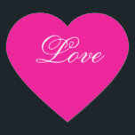 Rosa Kärlek-klistermärken Hjärtformat Klistermärke<br><div class="desc">Rosa Kärlek-klistermärken eller kuvertförseglingar</div>