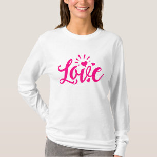 Rosa kärlek ord t shirt