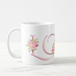 rosa Kärlek typografi ro Valentines day Kaffemugg