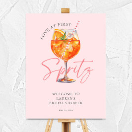 Rosa Kärlek vid första Spritz-Möhippan Välkommen Poster