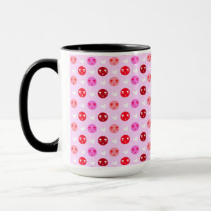 Rosa kärleks-emoji kaffekopp