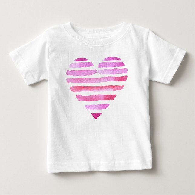 Rosa kärlekshjärta för barn tee shirt (Framsida)