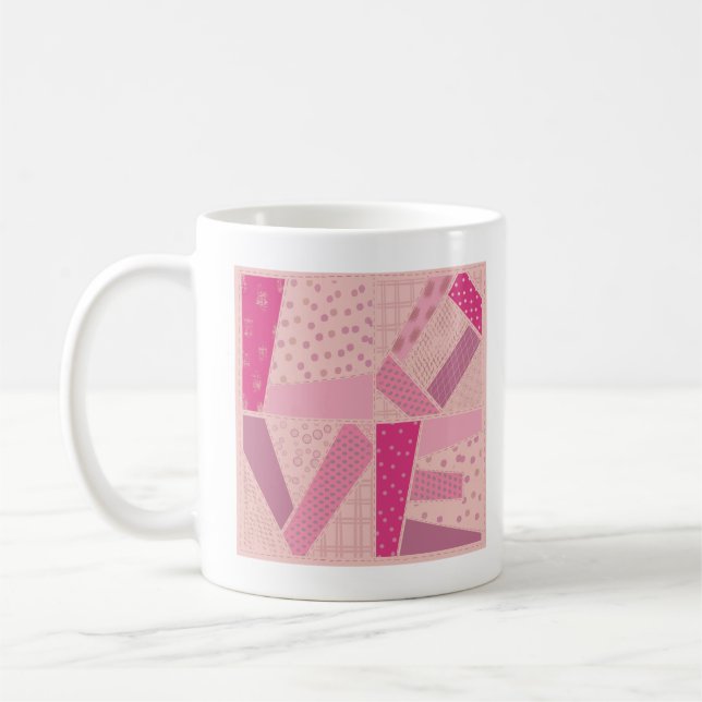 Rosa kärlekskvistblock Valentina bröllopsdesign  Kaffemugg (Vänster)