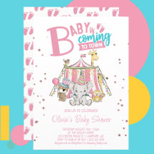 Rosa Karneval Cirkus Baby Shower