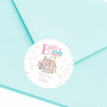 Rosa karnevalscirkus Baby Shower-dekal