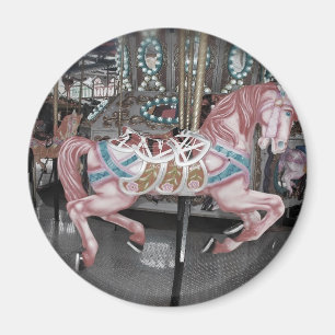 Rosa karusellhäst magnet