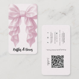 Rosa kaskad kråselegant posh boutique QR Visitkort