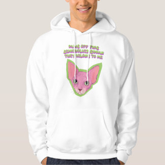 Rosa Katt Attityd Hoodie