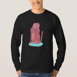 Rosa Katt för katter Mamma vid den Kattunge Dam T Shirt