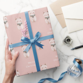 Rosa Katt Jul Presentpapper