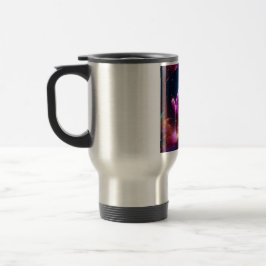 Rosa Katt på en gyllene cykellscena Väg Resemugg