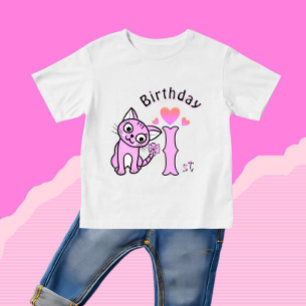 Rosa katt t shirt