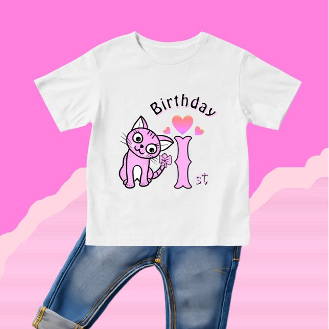 Rosa katt t shirt (Skapare uppladdad)