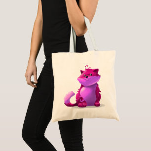 Rosa katt tygkasse