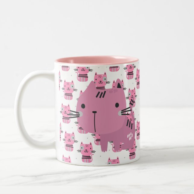 Rosa Katter Kaffemugg (Vänster)