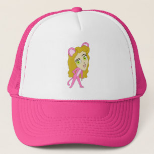 rosa kattflicka  keps