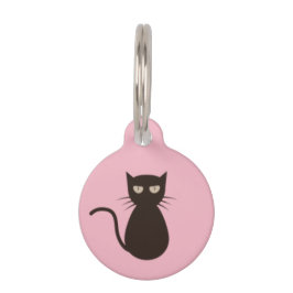 Rosa kattmärkre hund bricka