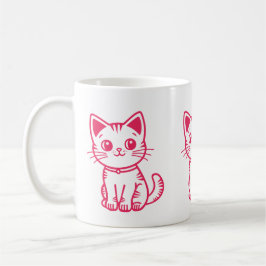 Rosa kattunge kaffemugg
