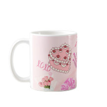 Rosa Kawaii flickig shoppingväska.
