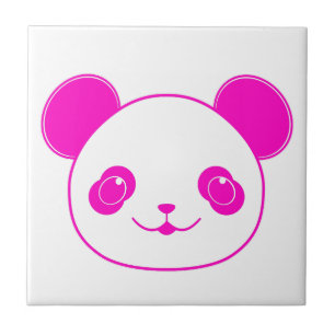 Rosa Kawaii Panda Bear Kakelplatta