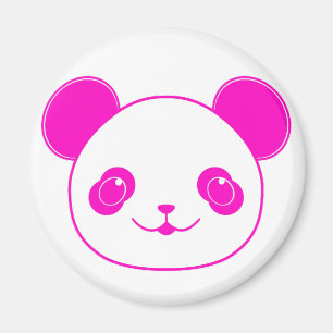 Rosa Kawaii Panda Bear Magnet