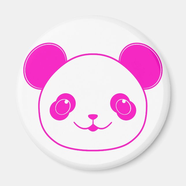 Rosa Kawaii Panda Bear Magnet (Framsidan)