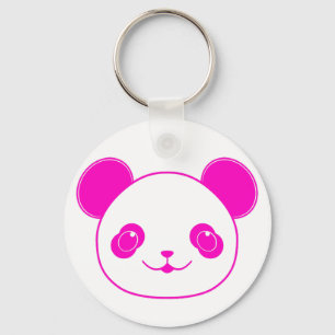 Rosa Kawaii Panda Bear Nyckelring