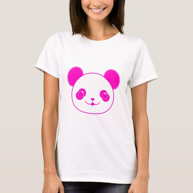Rosa Kawaii Panda Bear Tee (Framsida)