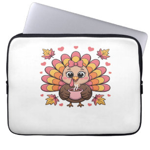 rosa kawaii thanksgiving turkey Classic T-Shirt Laptop Fodral