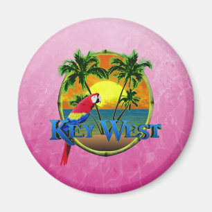 Rosa Key West solnedgång Magnet