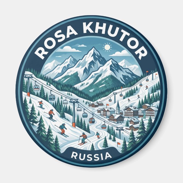 Rosa Khutor alpinanläggning Ryssland Magnet (Framsidan)