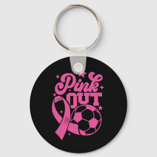 Rosa Kick För En Bot Fotboll Bröstcancer Rosa Nyckelring
