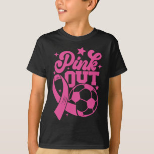 Rosa Kick För En Bot Fotboll Bröstcancer Rosa T Shirt