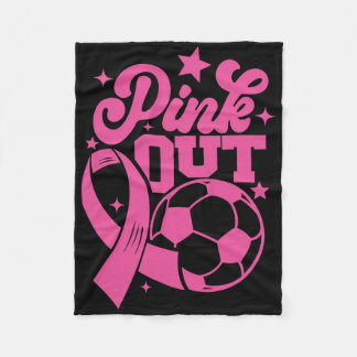Rosa Kick För Ett Botemedel Fotboll Bröstcancer Ro Fleecefilt