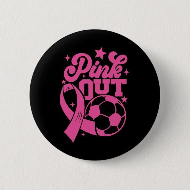 Rosa Kick För Ett Botemedel Fotboll Bröstcancer Ro Knapp (Framsida)